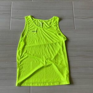 Green Athletic Tank Top Lightweight Performance Fabric